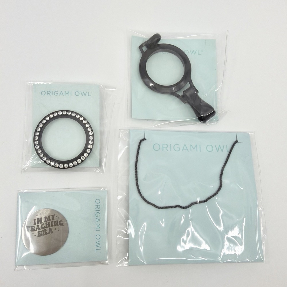 Origami Owl In My Teaching Era Set SP3438 Locket Chain Locket Face Window Plate